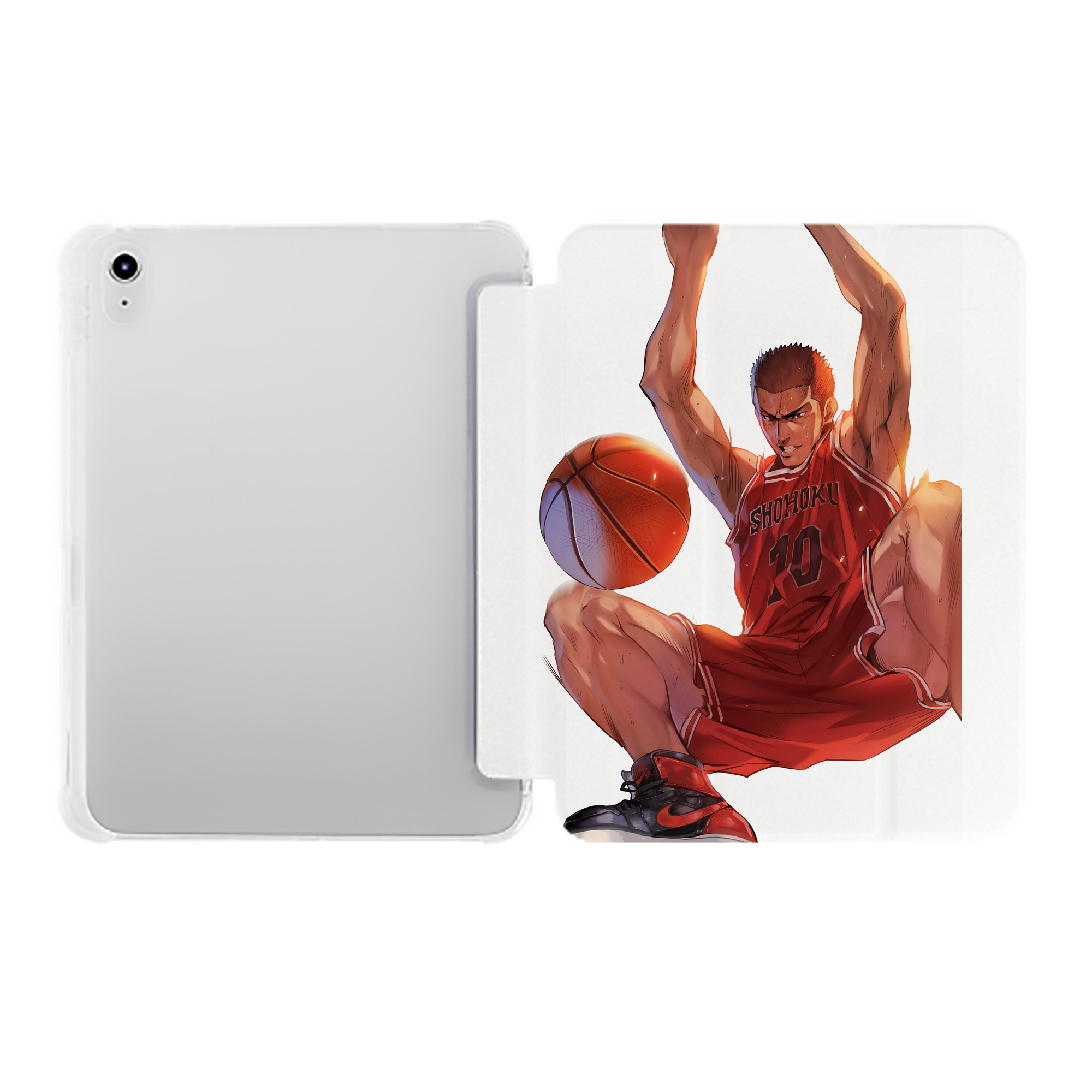 （画像用） SLAM DUNK／スラムダンク IPad ケース ペン収納付き 三つ折りスタンド PUレザー×シリコン 対応機種9.5/10.5/10.9インチ